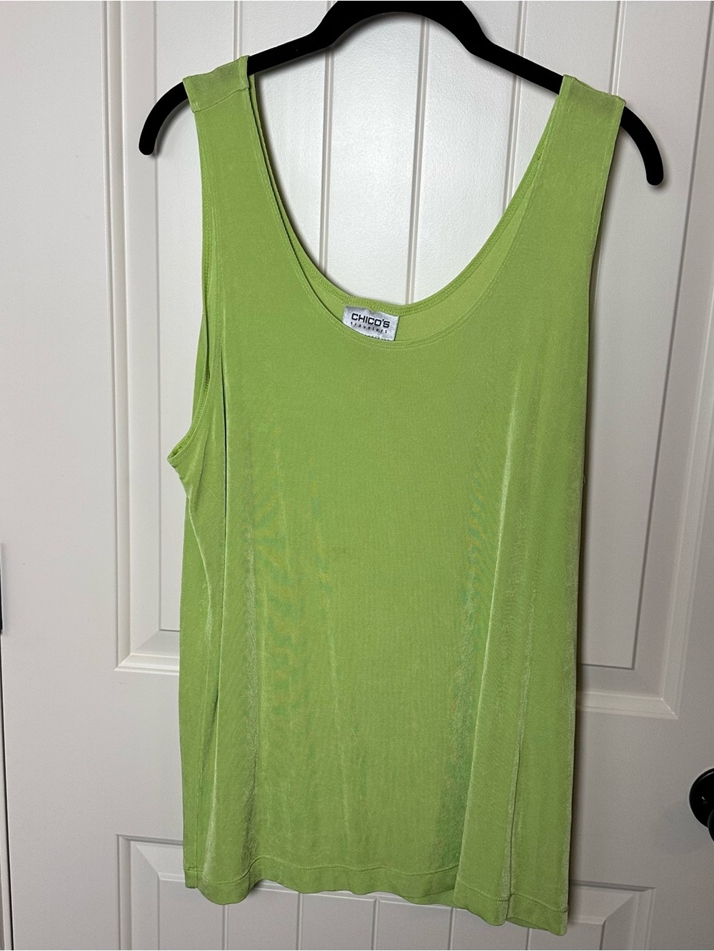Chico’s Travelers Green Sleeveless Tank Top Size 3 (Xl) Stretch